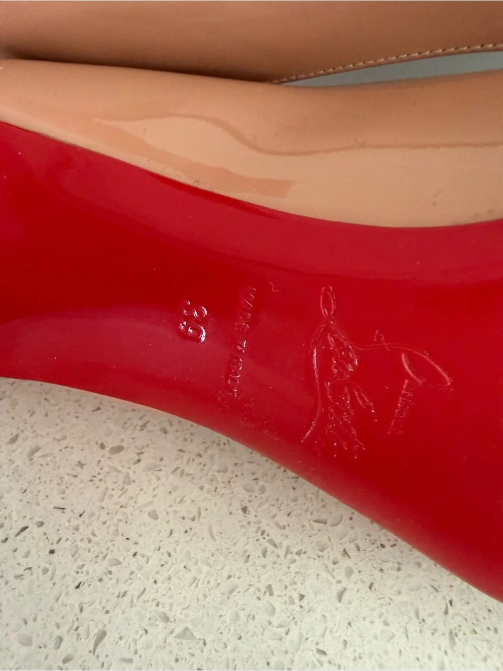 CHRISTIAN LOUBOUTIN Cadrilla Patent leather Block-Heel 70mm Pumps
